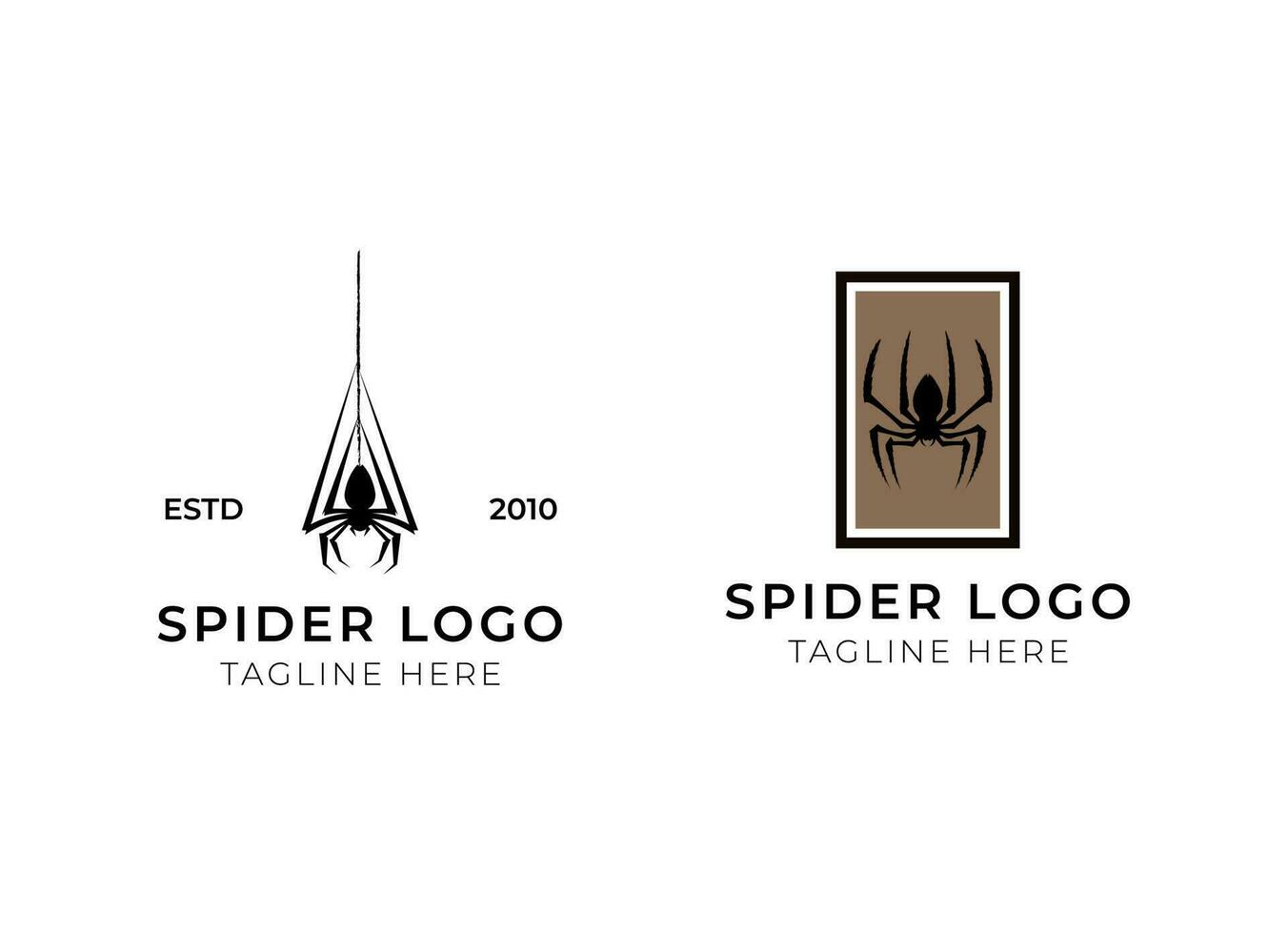 aranha logotipo modelo. aranha ícone. plano aranha. minimalista aranha logotipo Projeto vetor