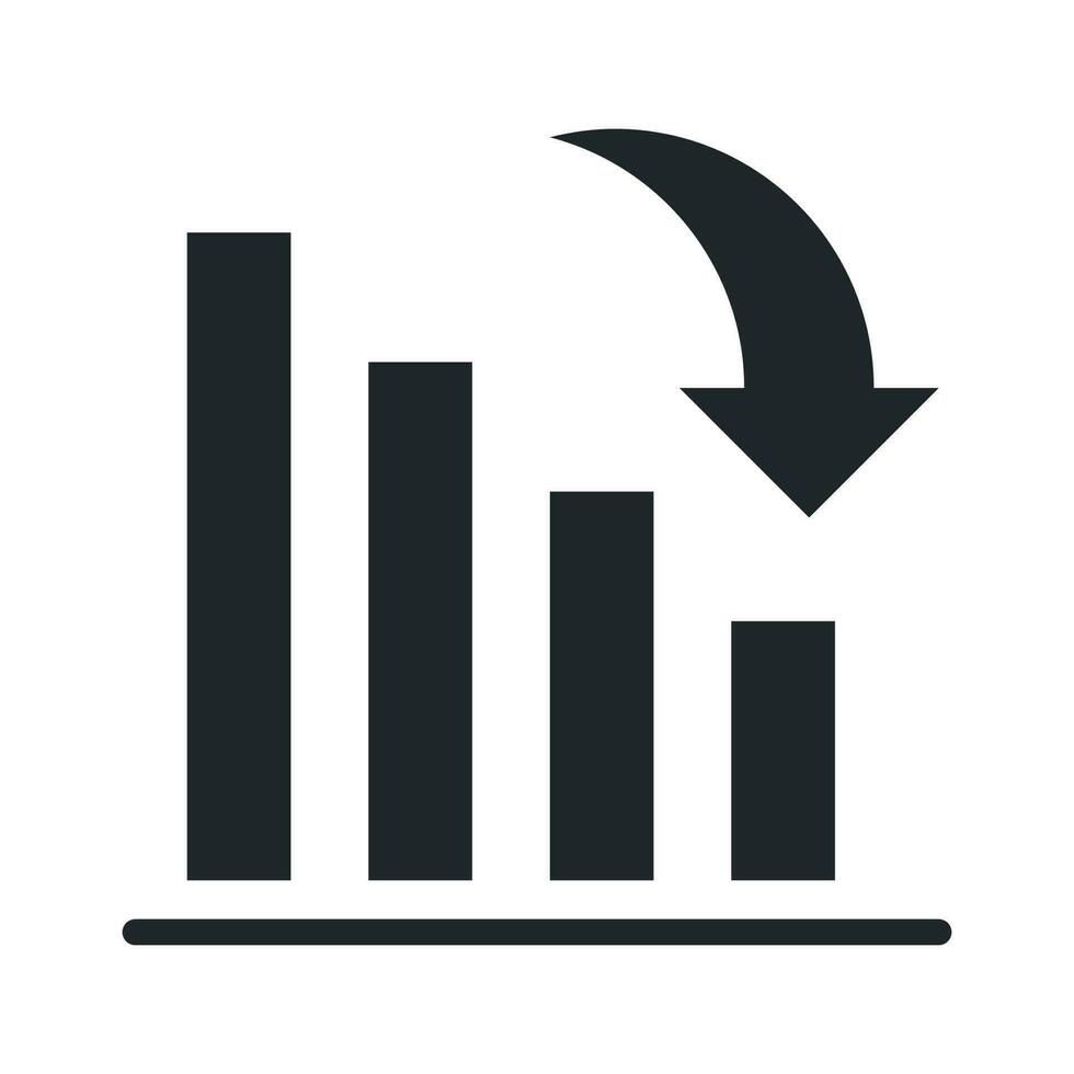 perda gráfico vetor sólido ícone. eps 10 Arquivo