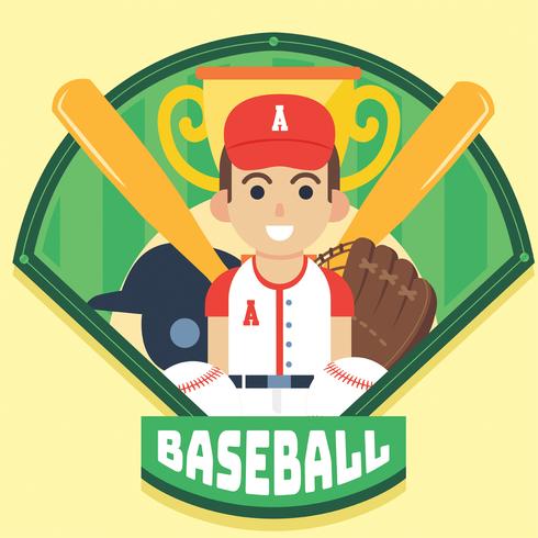 Design de vetor de distintivo de beisebol