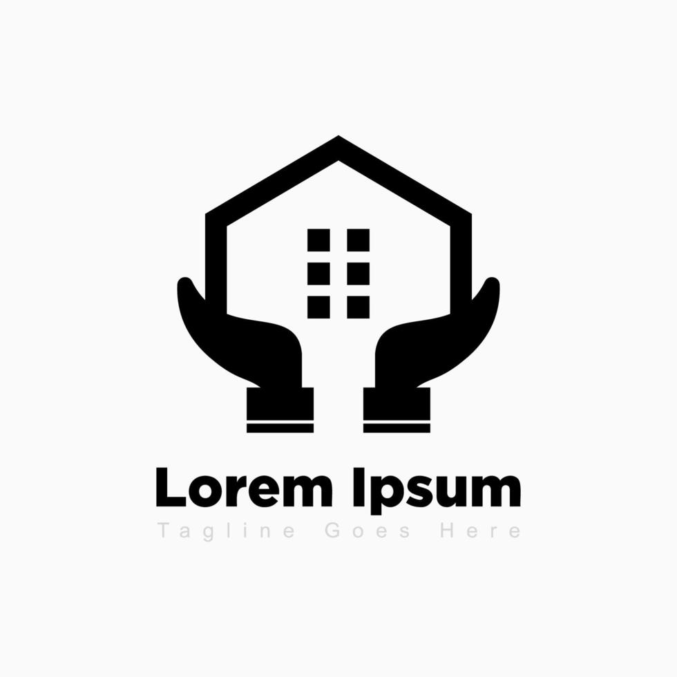 ilustração em vetor logotipo imobiliário criativo, logotipo de construção, logotipo de residência, modelo de design de logotipo de construção de telhado