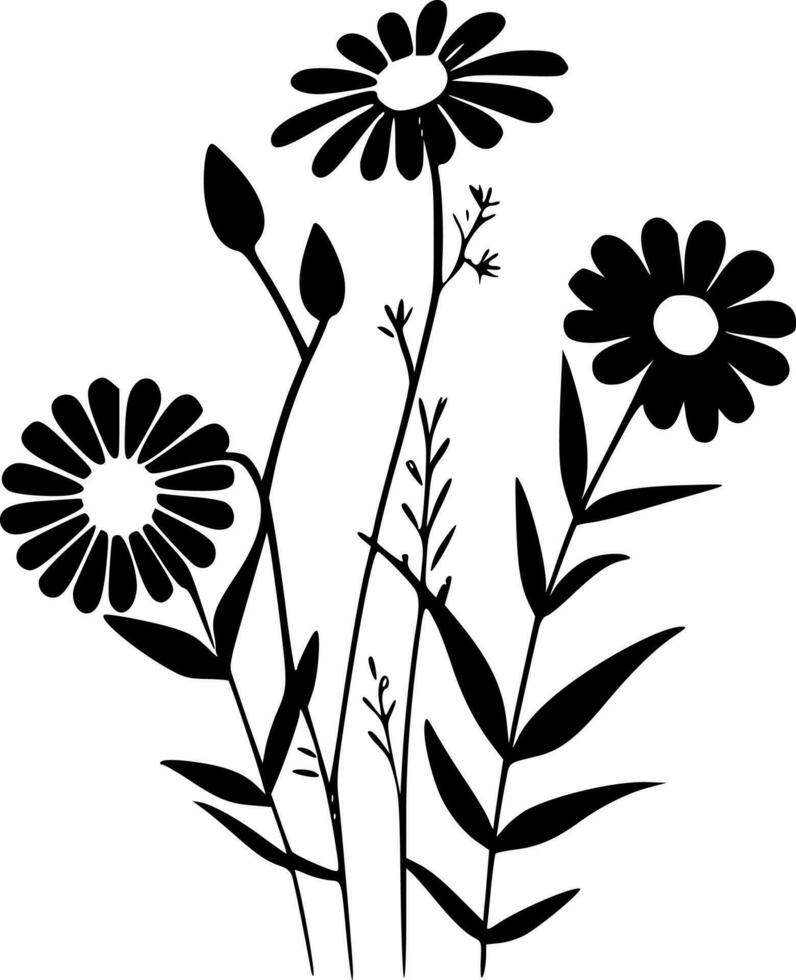 flores - minimalista e plano logotipo - vetor ilustração