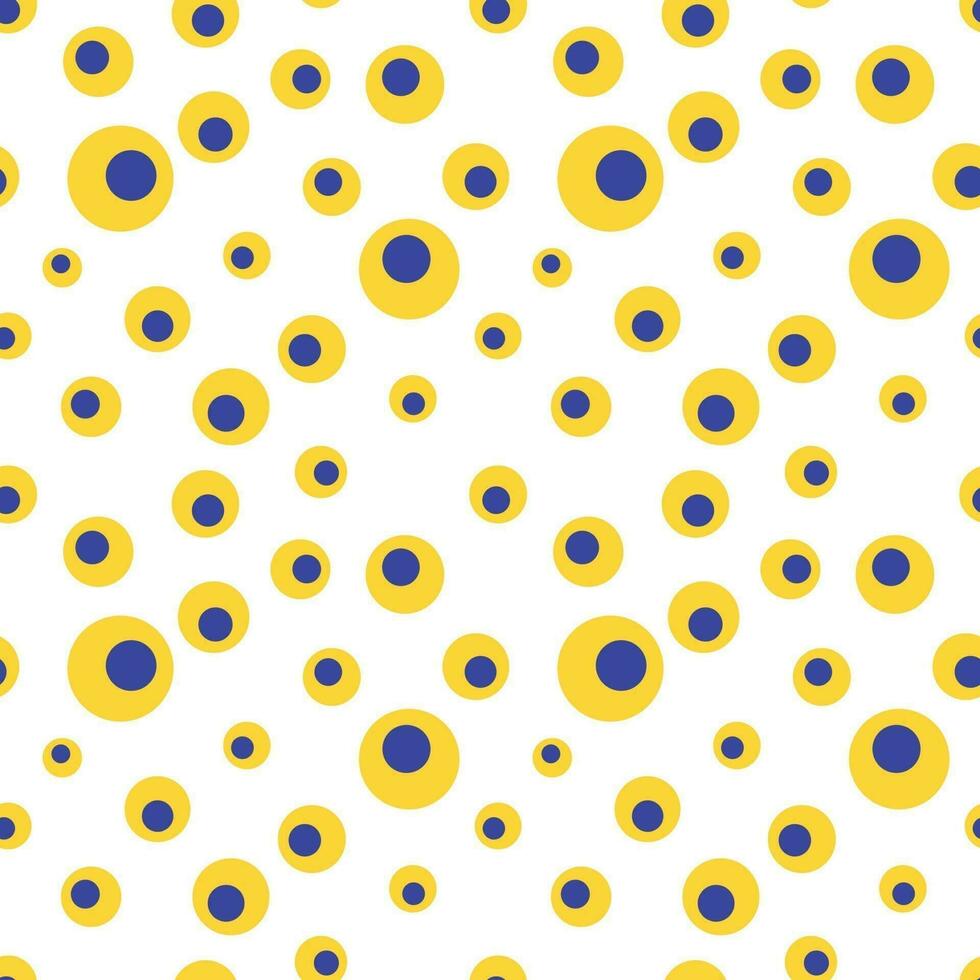 retro padronizar com amarelo e azul círculos vetor