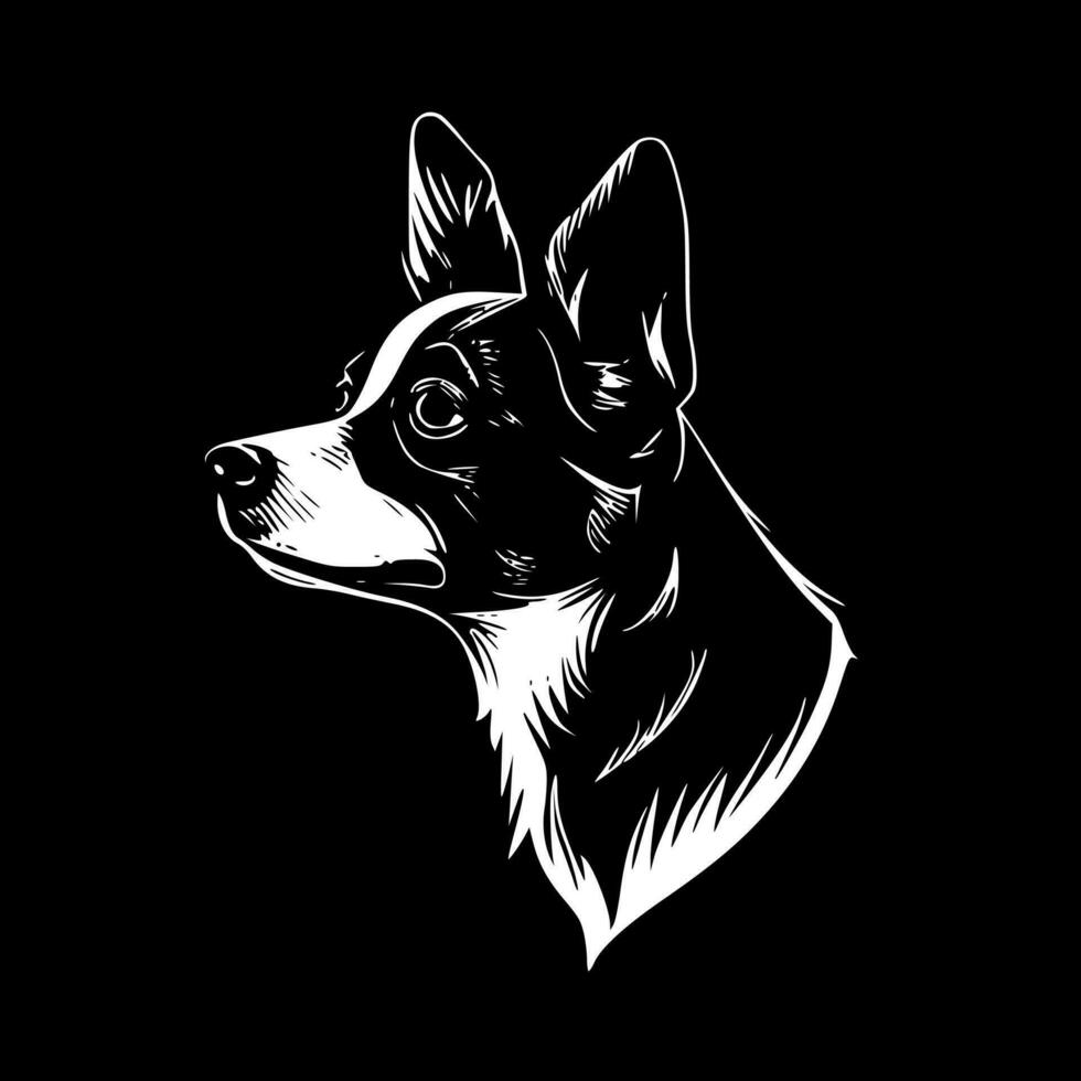 cachorro, Preto e branco vetor ilustração