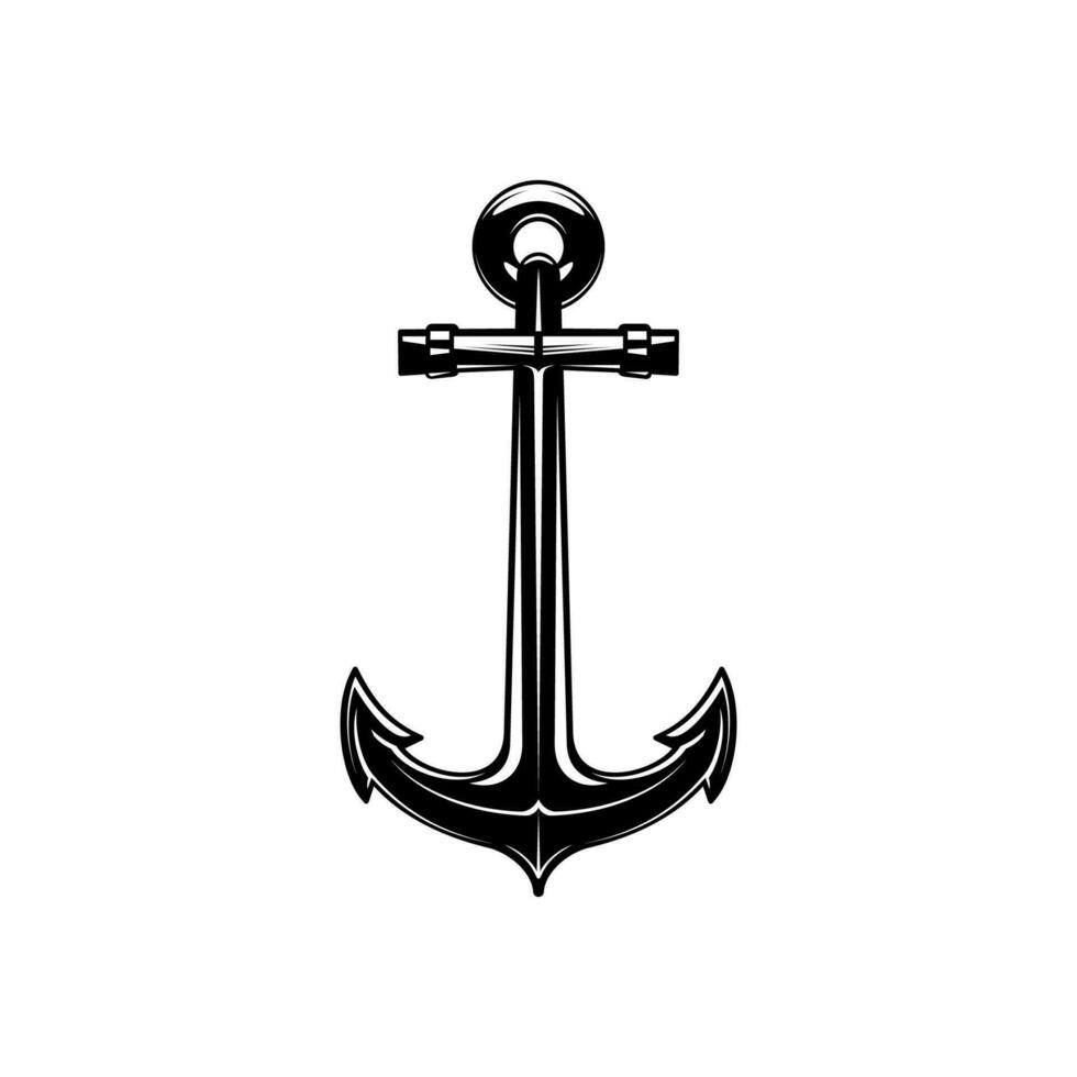 marinho âncora monocromático vetor ícone marinheiro tatuagem