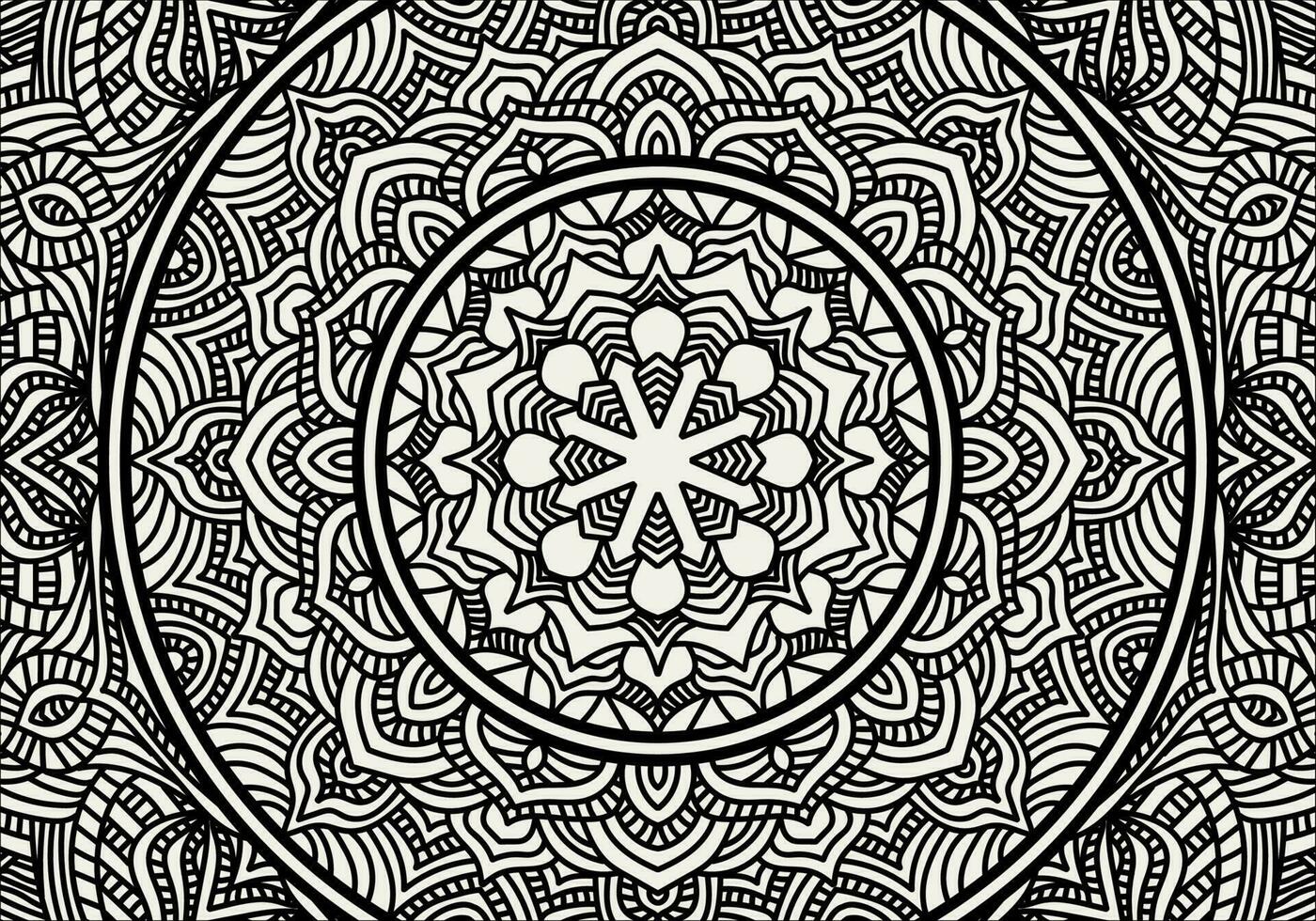 vetor mandala coloração página. mandala ilustração para coloração livro.