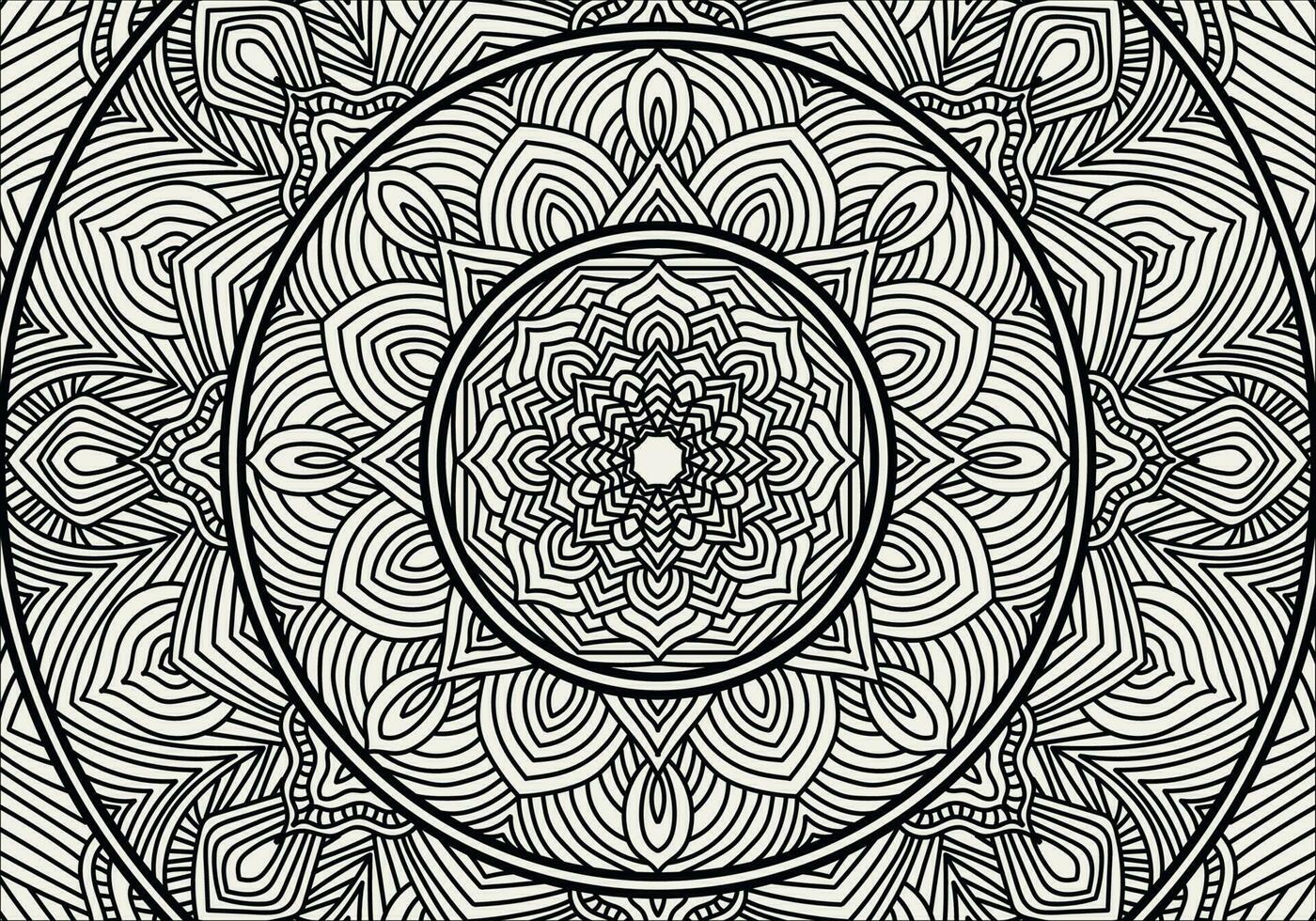 vetor mandala coloração página. mandala ilustração para coloração livro.