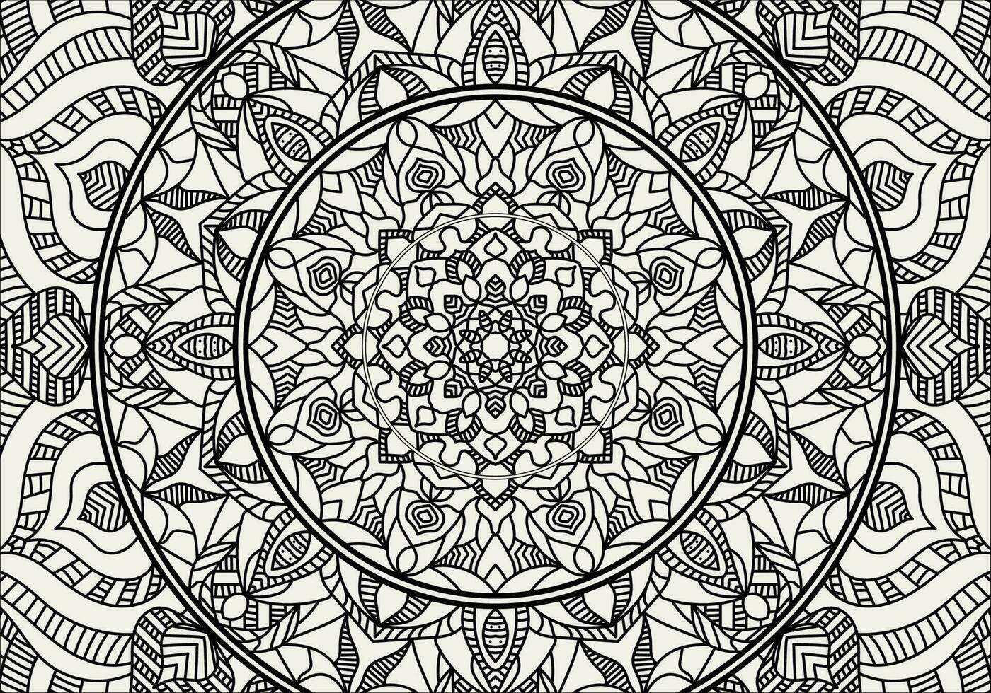 vetor mandala coloração página. mandala ilustração para coloração livro.