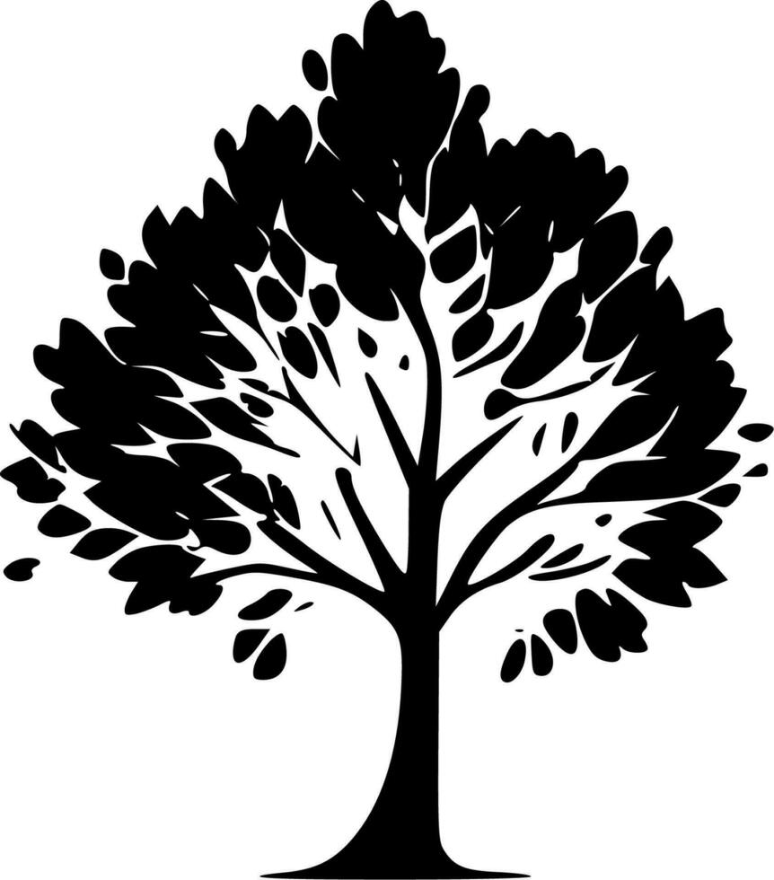 árvore, minimalista e simples silhueta - vetor ilustração