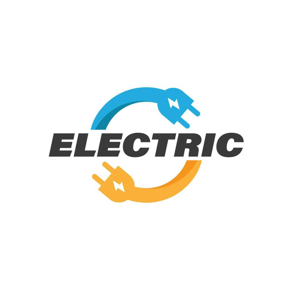 elétrico energia tecnologia logotipo moderno poder carregar vetor