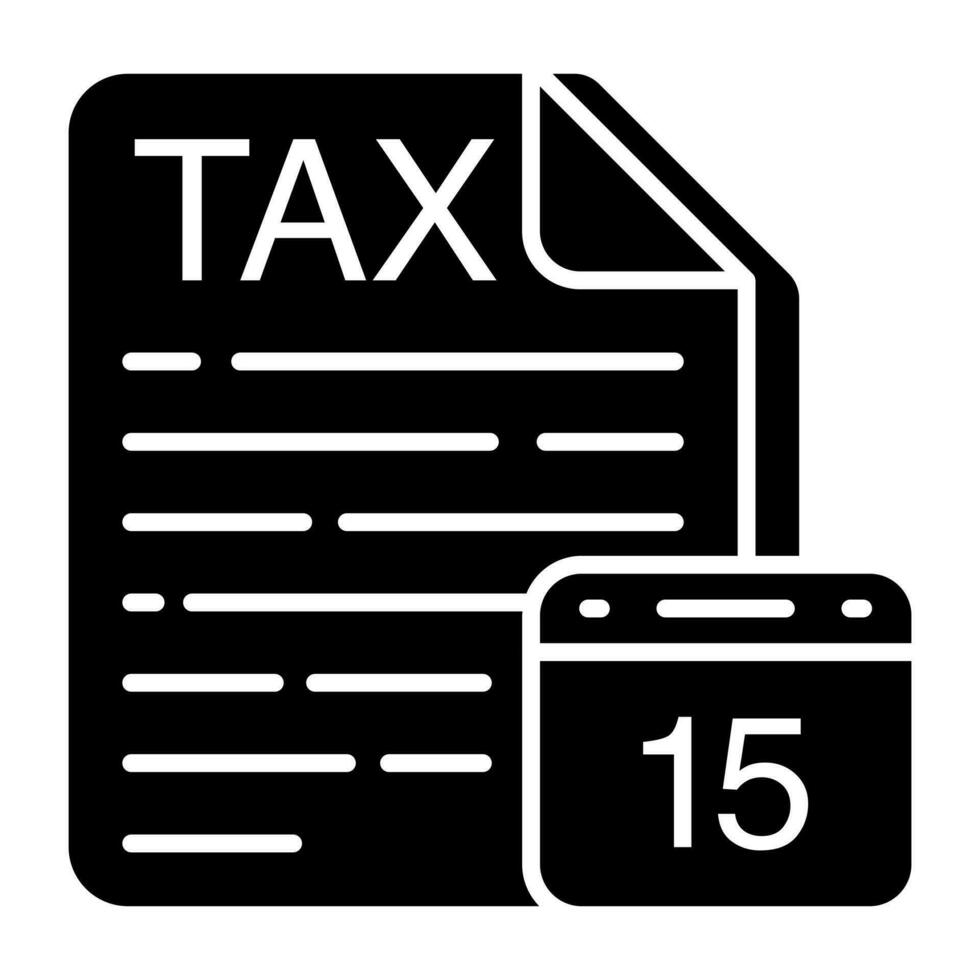 editável Projeto ícone do imposto cronograma vetor