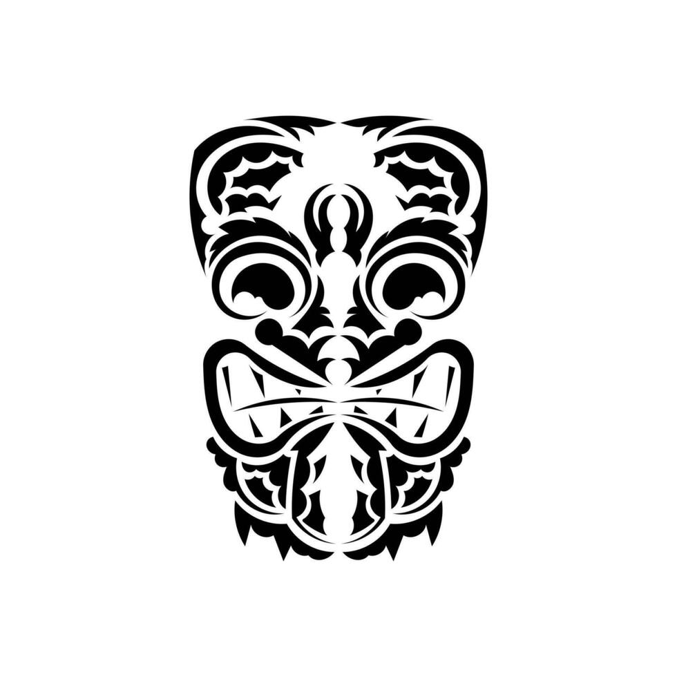 tribal mascarar. Preto tatuagem dentro a estilo do a antigo tribos. simples estilo. vetor sobre branco fundo.