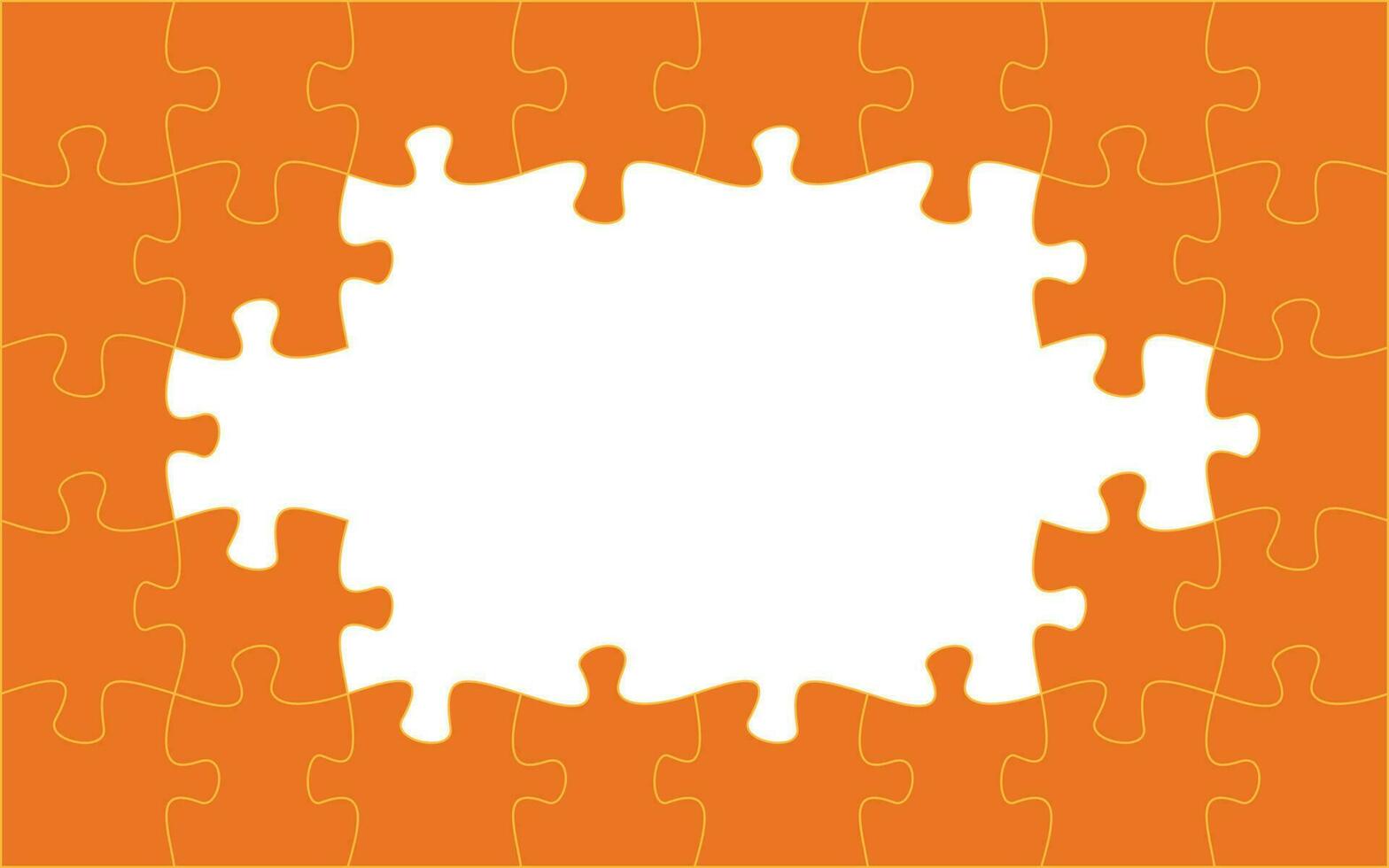 laranja enigma peças. quebra-cabeças quadro. vetor ilustração