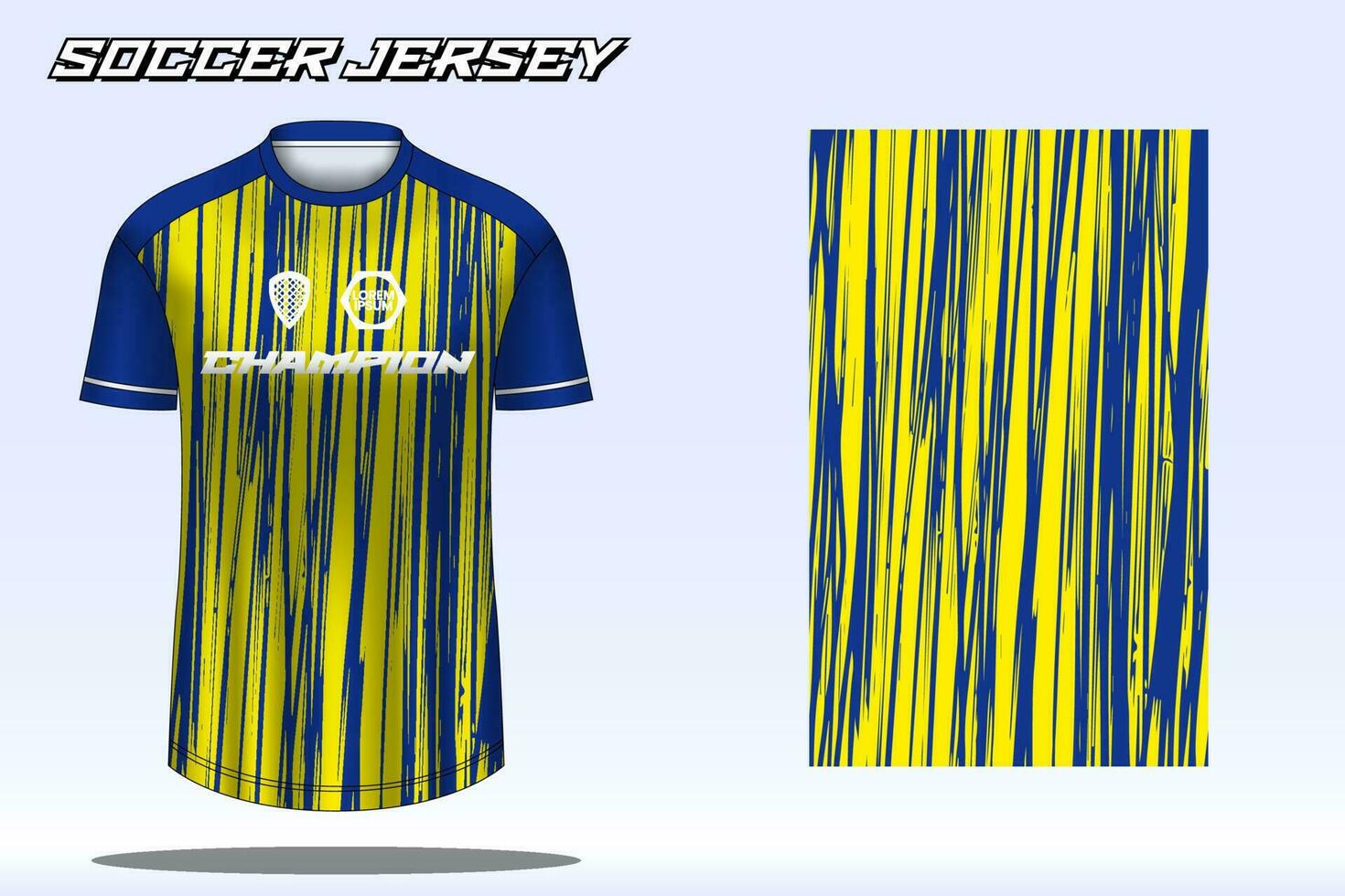 maquete de design de camiseta esportiva de camisa de futebol para clube de futebol vetor