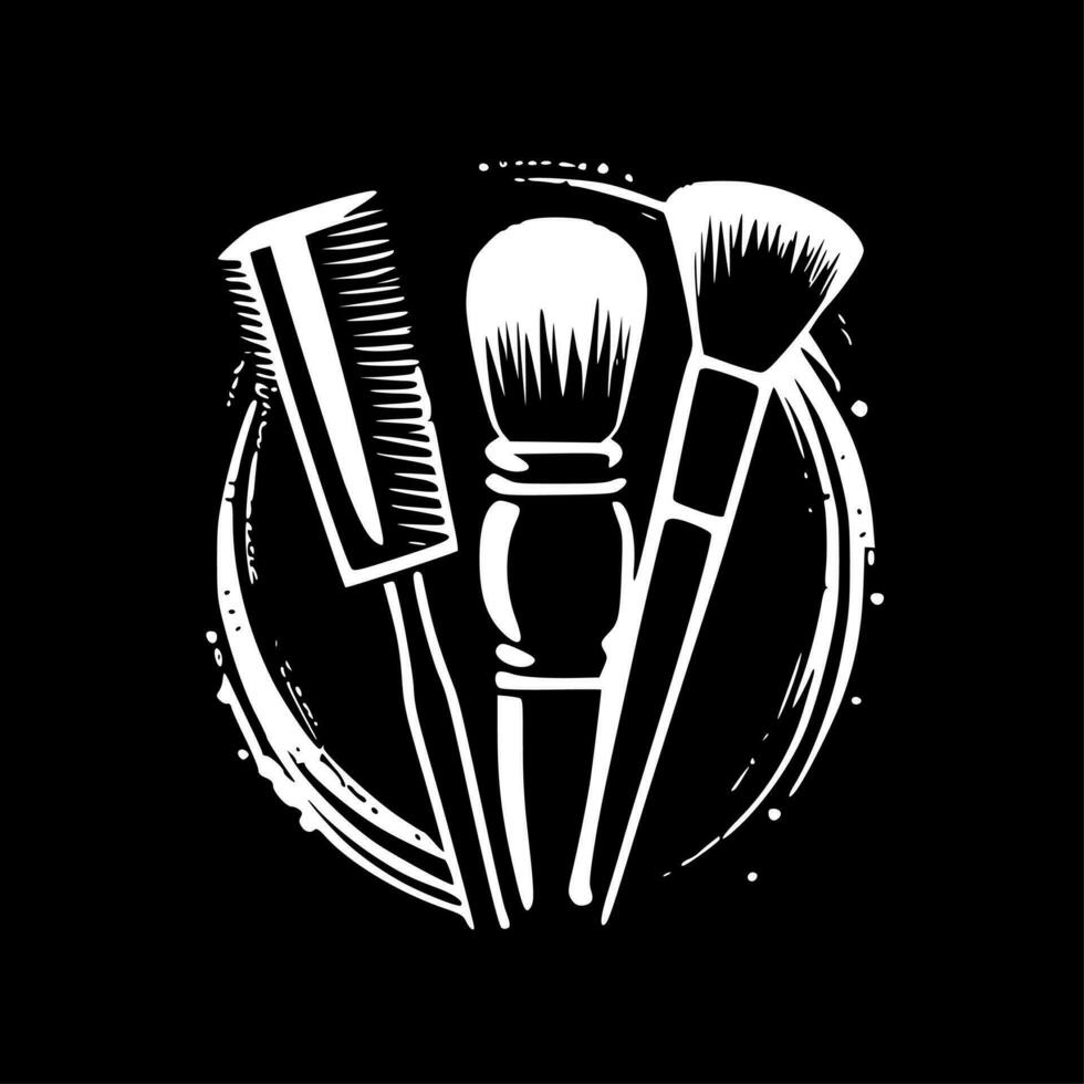 escovas - minimalista e plano logotipo - vetor ilustração
