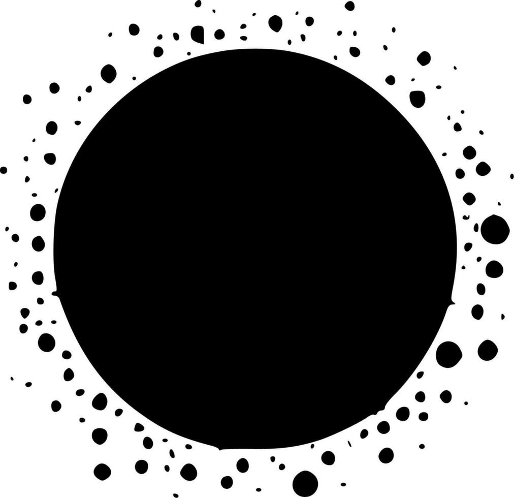 círculo - Preto e branco isolado ícone - vetor ilustração
