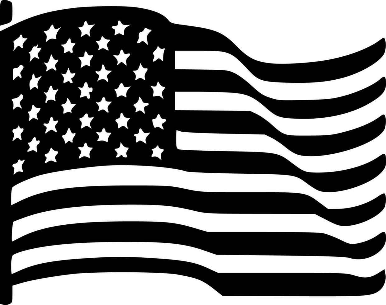americano bandeira - minimalista e plano logotipo - vetor ilustração