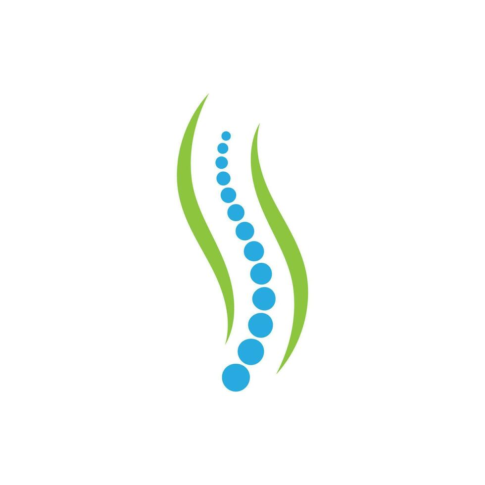 coluna vertebral diagnóstico símbolo logotipo modelo vetor