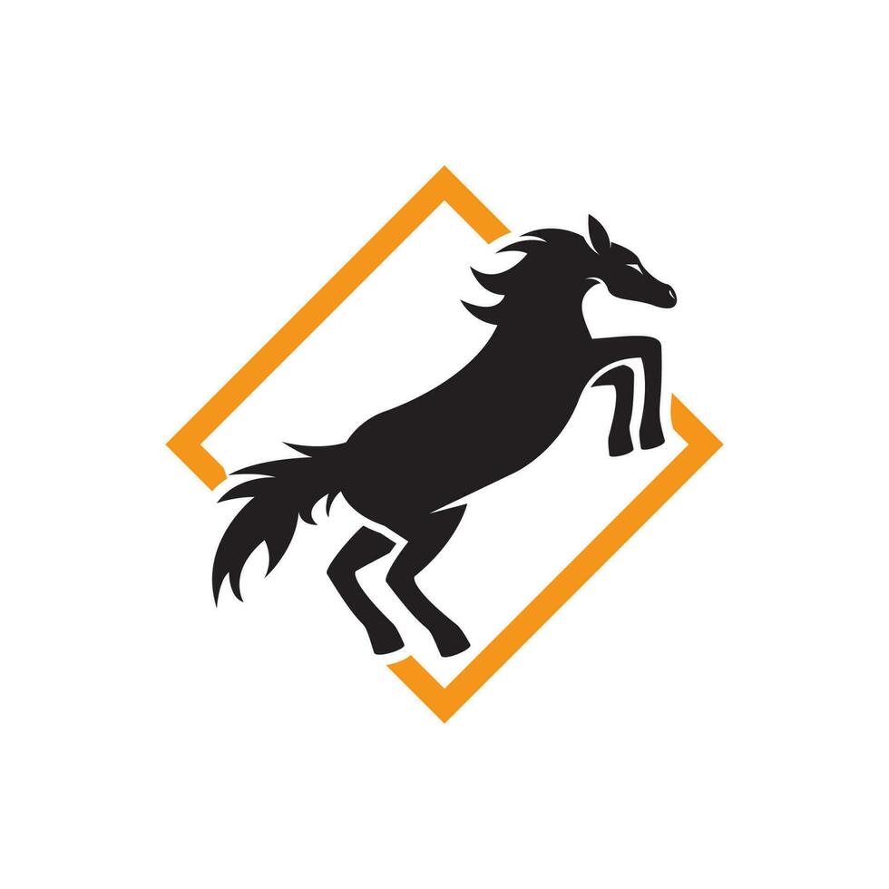 ícone de vetor de modelo de logotipo de cavalo