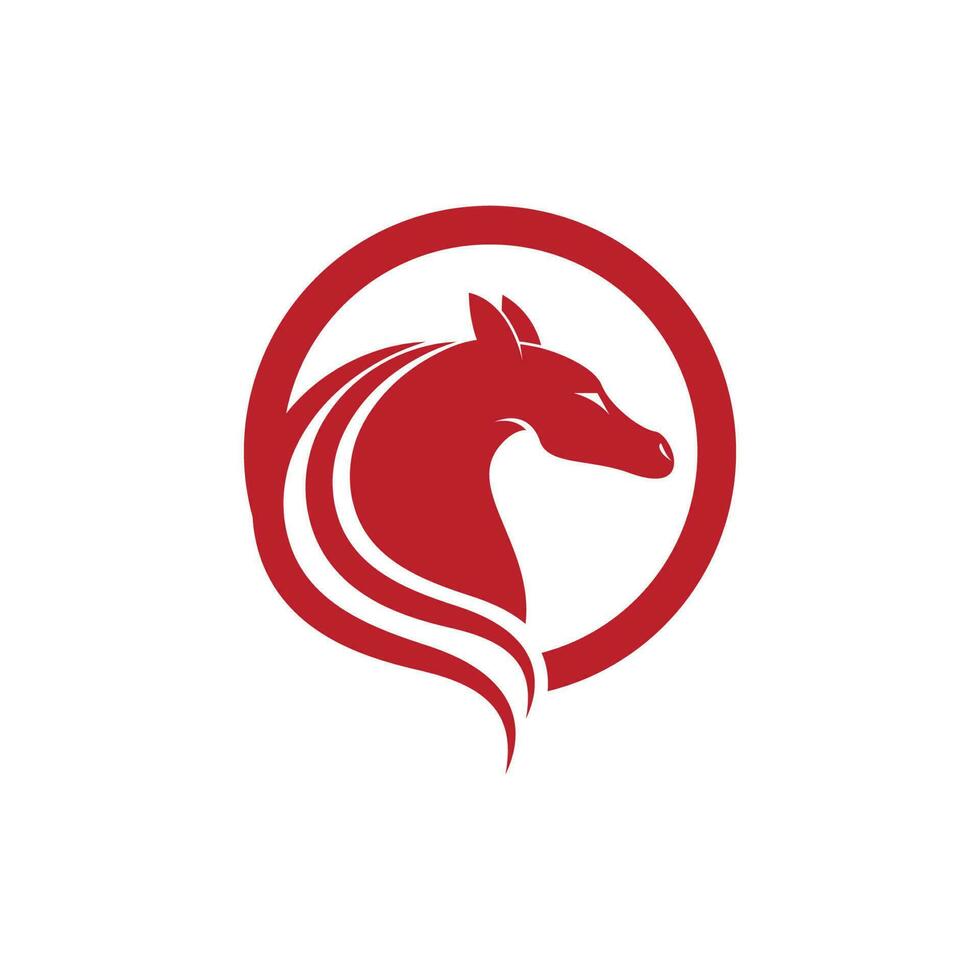 ícone de vetor de modelo de logotipo de cavalo