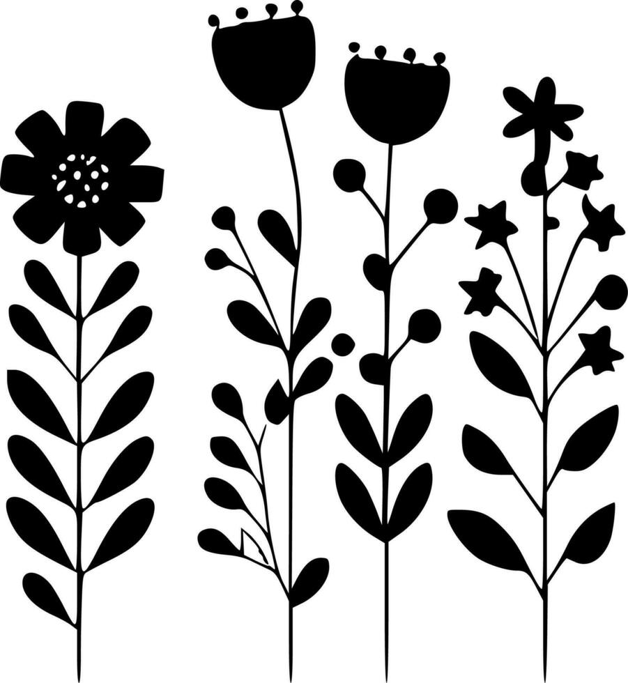 flores - minimalista e plano logotipo - vetor ilustração