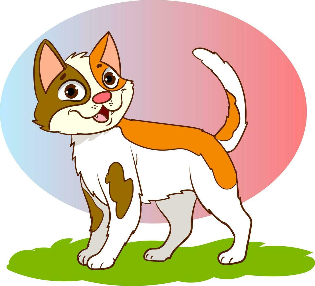 vetor ilustração do uma fofa gato desenho animado estilo
