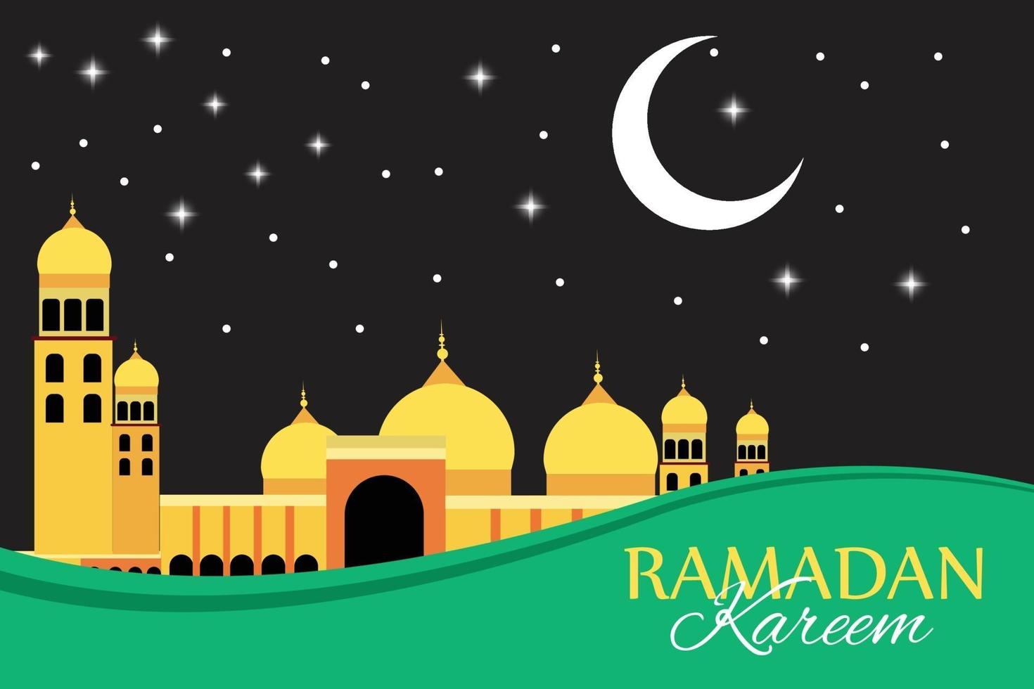 ilustração plana ramadan kareem vetor