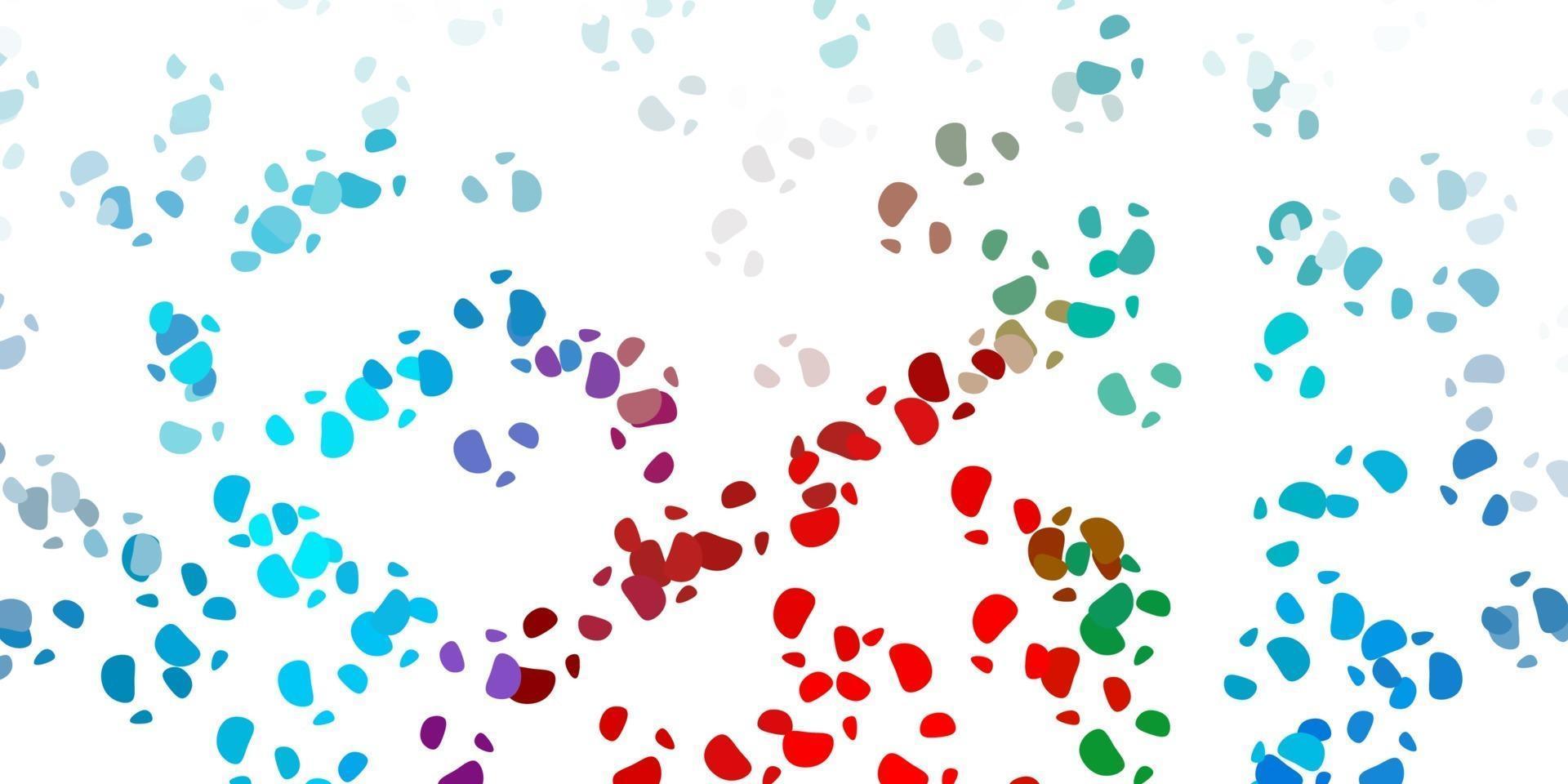 pano de fundo vector azul e vermelho claro com formas caóticas.