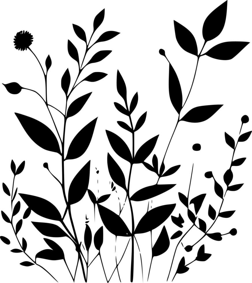 floral fundo, Preto e branco vetor ilustração