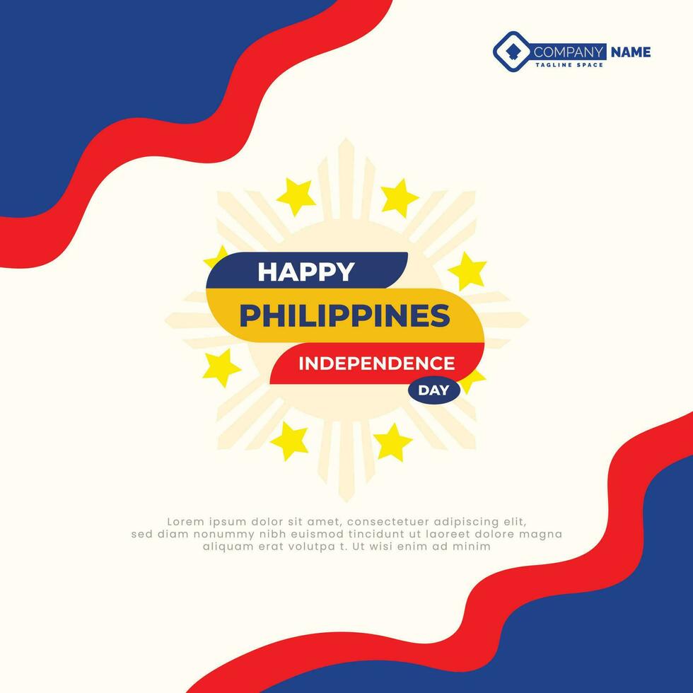vetor Filipinas celebração independência dia social meios de comunicação pós-vetor Filipinas celebração independência dia social meios de comunicação postar