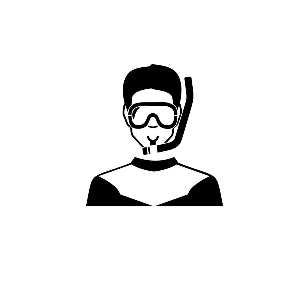 mergulhador avatar vetor ícone ilustração