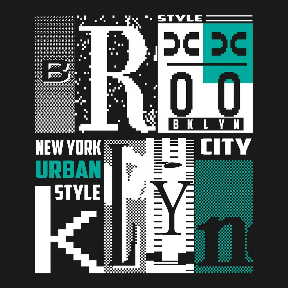 Novo Iorque Brooklyn texto,cartaz,logotipo,modelo vetor Projeto