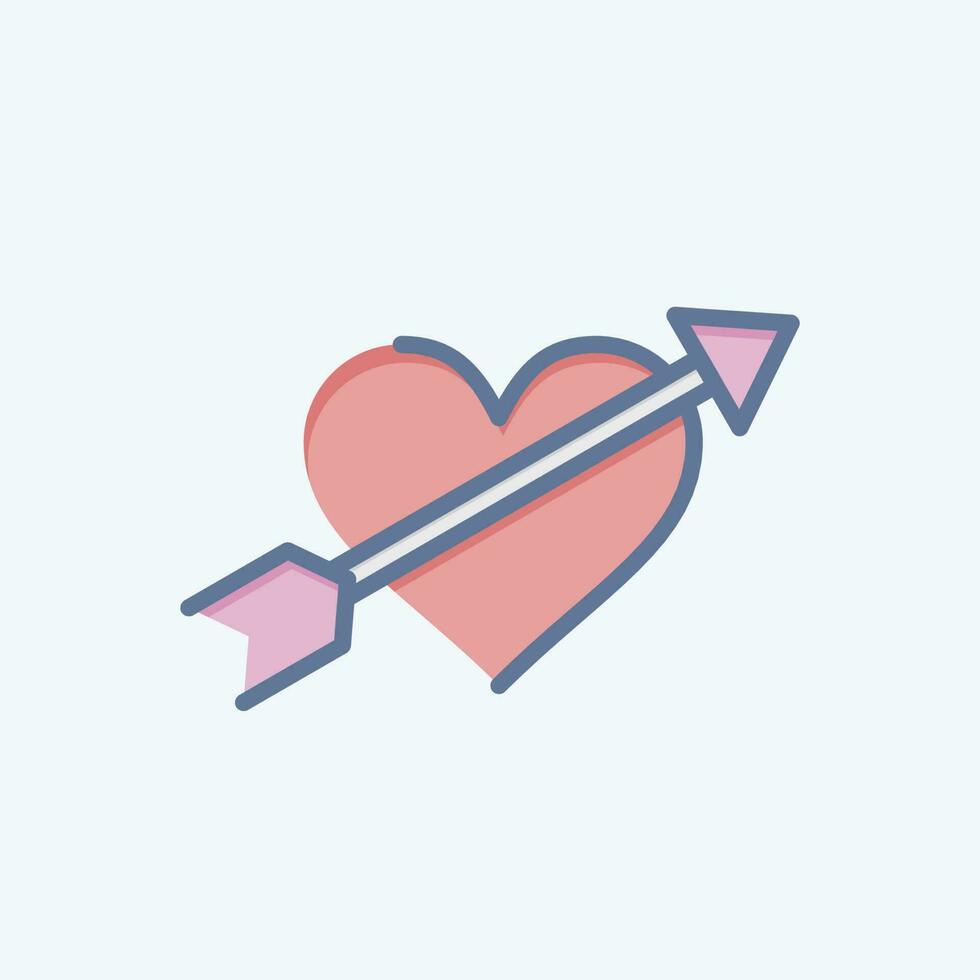 ícone cupido. relacionado para decoração símbolo. rabisco estilo. simples Projeto editável. simples ilustração vetor