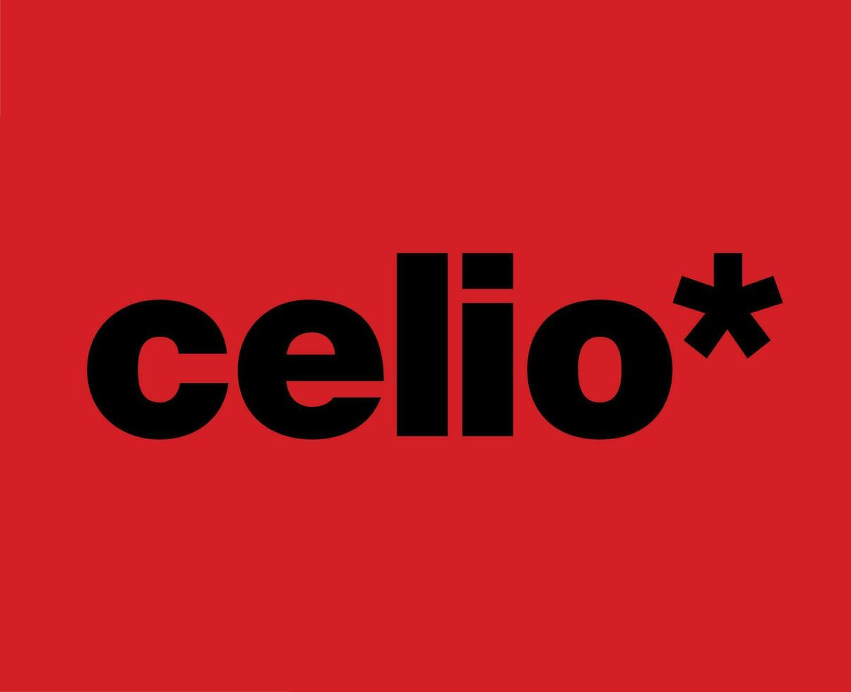 celio marca roupas símbolo logotipo Preto Projeto moda vetor ilustração com vermelho fundo