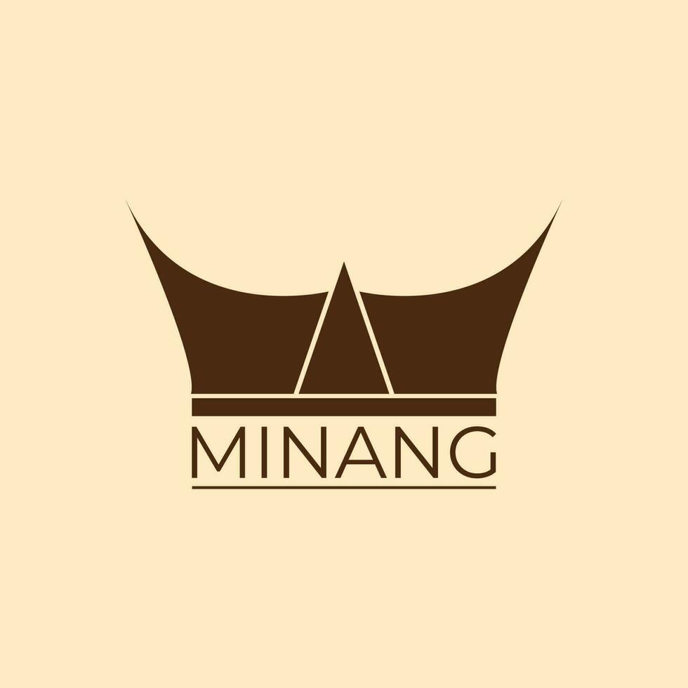 minang, padrão, Indonésia logotipo vetor