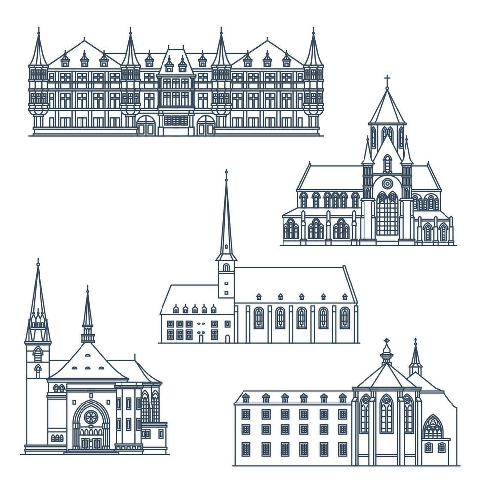 Luxemburgo viagem marcos, catedrais, igrejas vetor