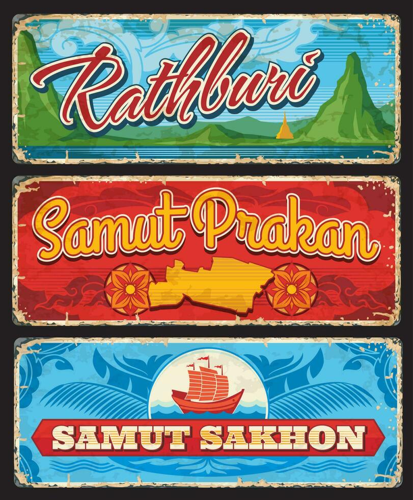 samut sakhon, samut prakan, Rathbury províncias vetor