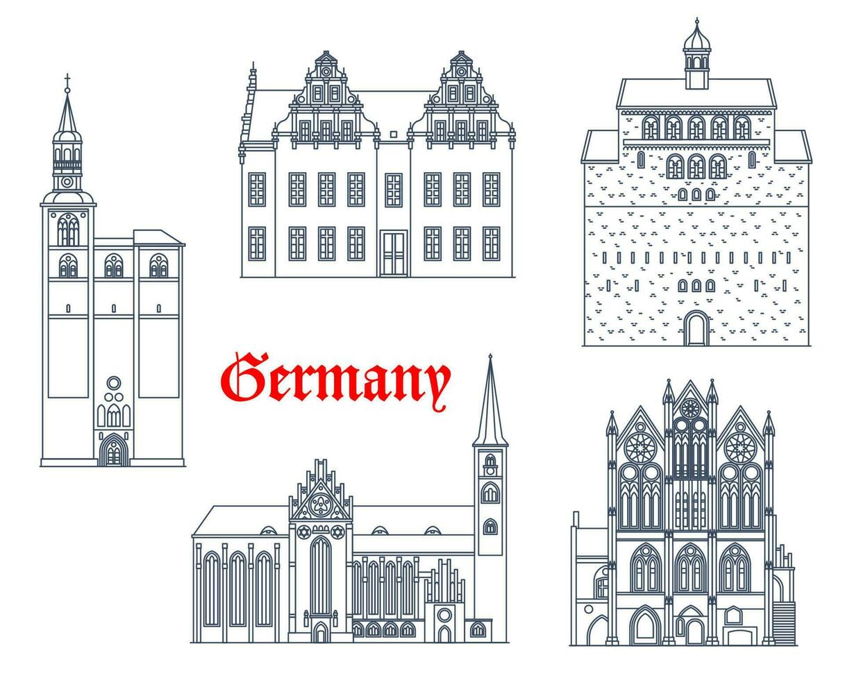 Alemanha edifícios, tangermunda, stendal, havelberg vetor