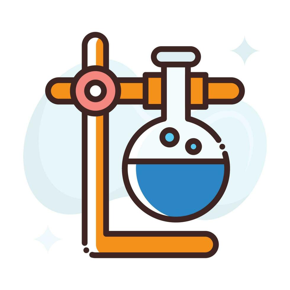 laboratório experimentar vetor preencher esboço icon.simples estoque ilustração estoque.eps 10