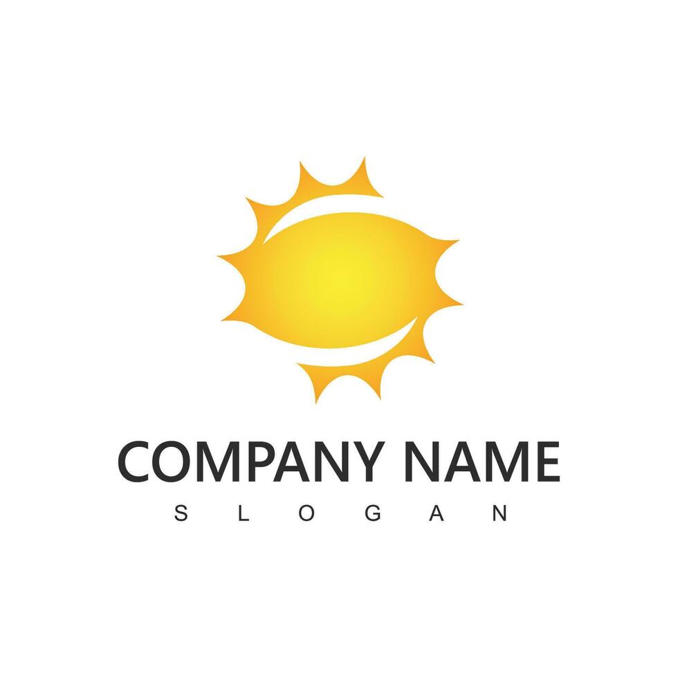 criativo Sol logotipo , Sol ícone vetor