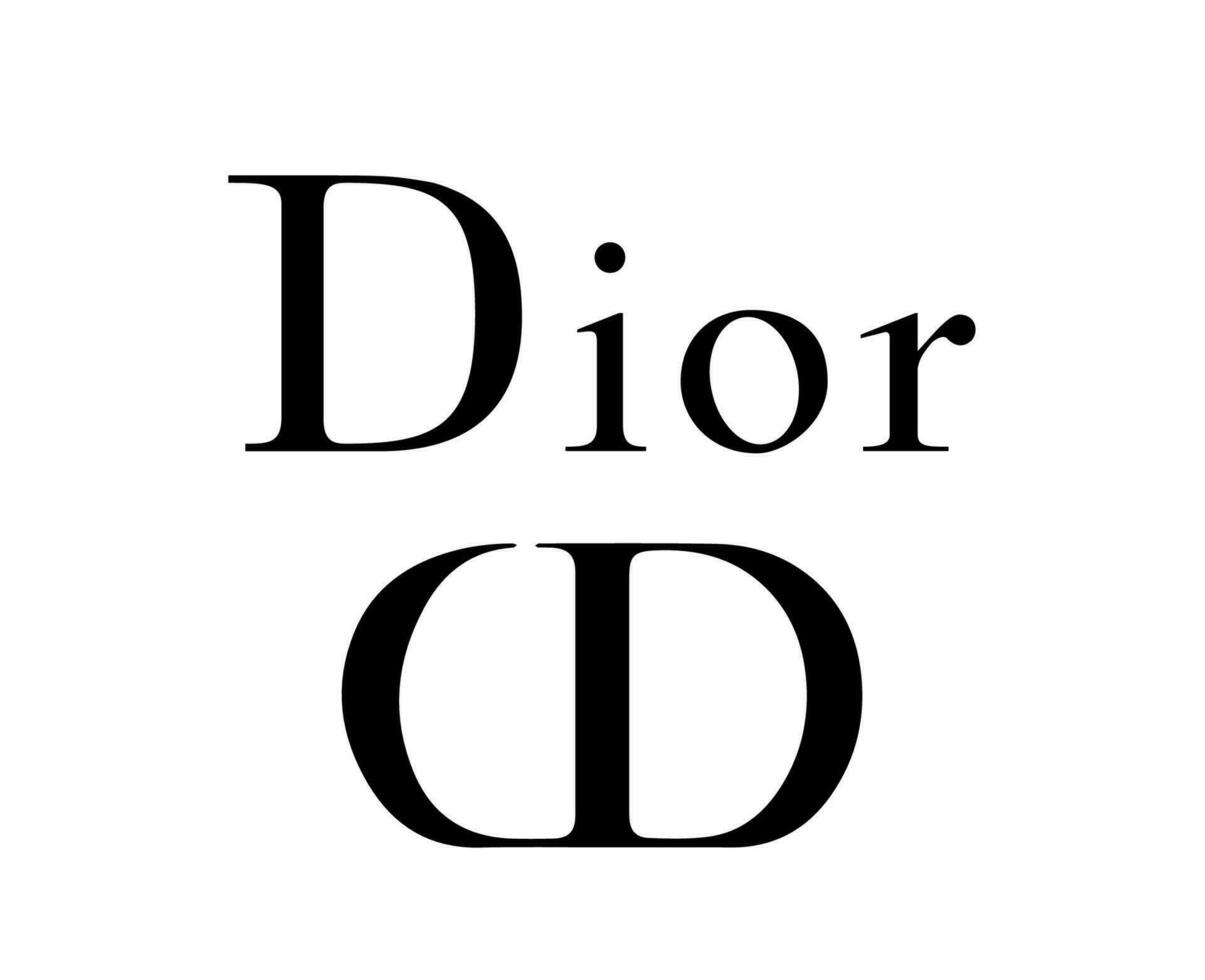 dior logotipo marca roupas símbolo Preto Projeto luxo moda vetor ilustração
