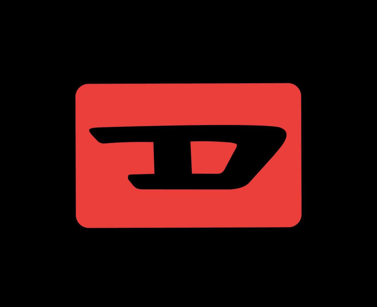 diesel marca logotipo símbolo vermelho Projeto luxo roupas moda vetor ilustração com Preto fundo