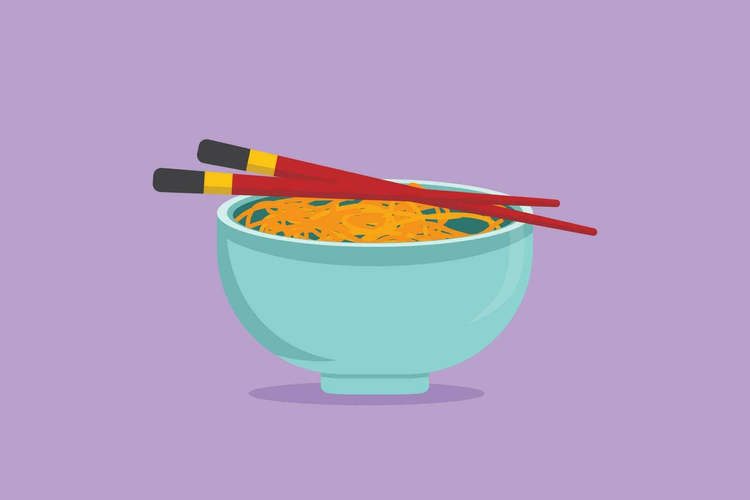 desenho animado plano estilo desenhando fresco delicioso japonês ramen restaurante logótipo emblema. velozes Comida Japão macarrão modelo conceito para cafeteria fazer compras ou Comida Entrega serviço. gráfico Projeto vetor ilustração