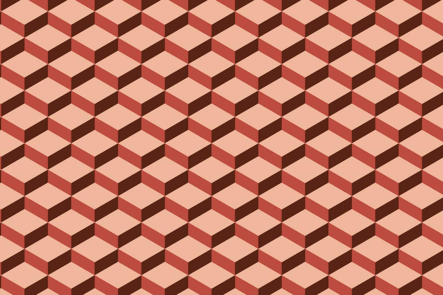 3d vermelho cubo desatado padronizar. isométrico blocos vetor fundo.