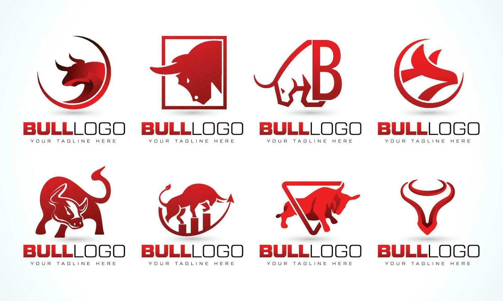 touro logotipo Projeto pacote vetor