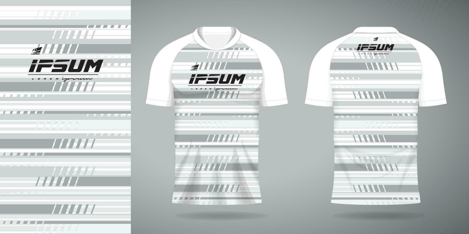 branco cinzento jérsei esporte uniforme camisa Projeto modelo vetor