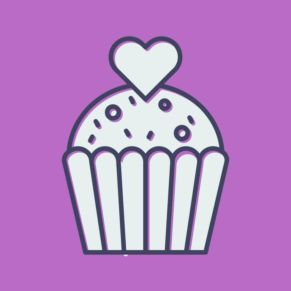 ícone de vetor de cupcake