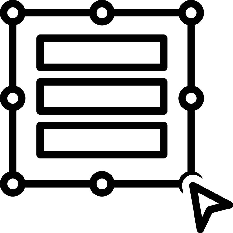 ícone de linha para coluna de tamanho automático vetor