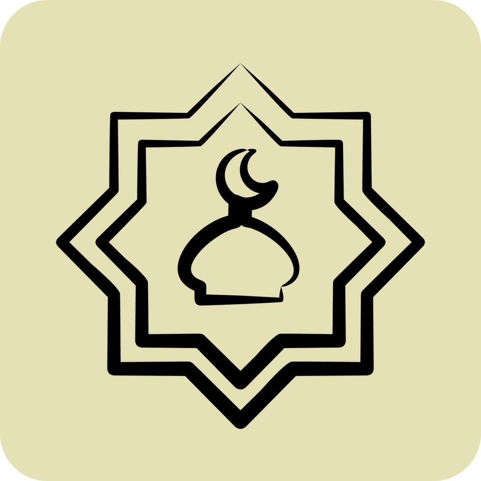ícone esfregar el harb. relacionado para eid al adha símbolo. glifo estilo. simples Projeto editável. simples ilustração vetor