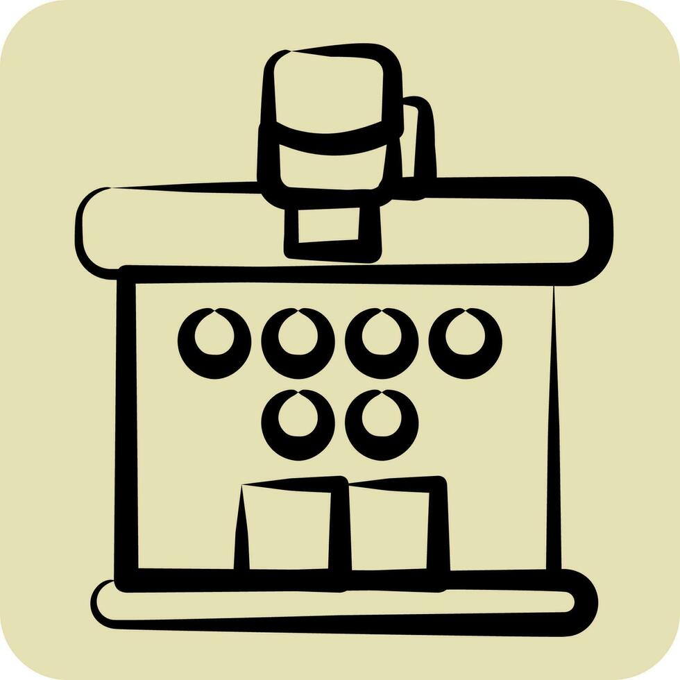 ícone clube. relacionado para combate esporte símbolo. mão desenhado estilo. simples Projeto editable.boxing vetor