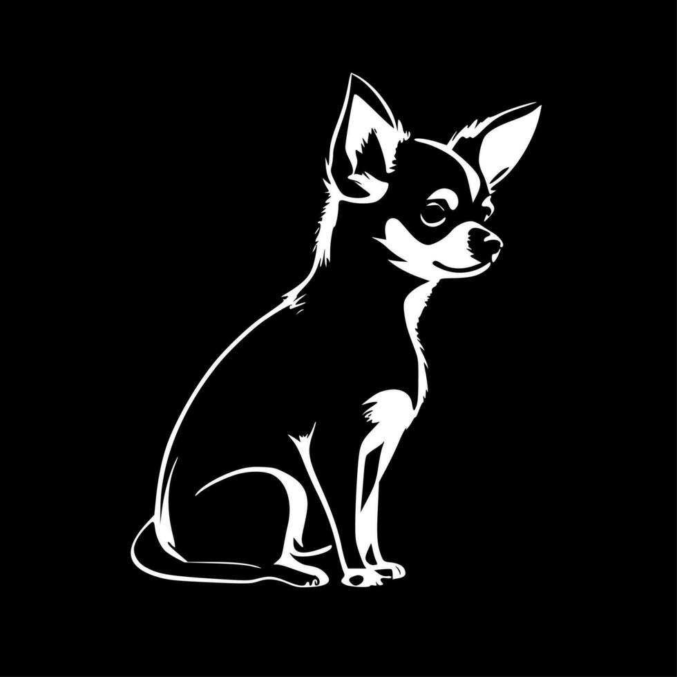 chihuahua, Preto e branco vetor ilustração